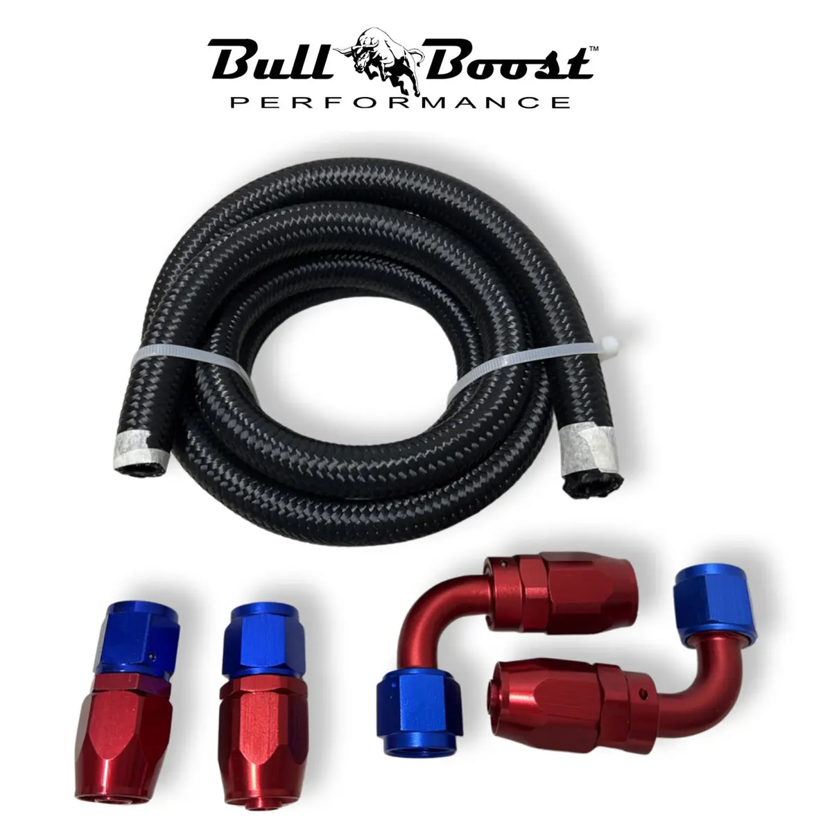 An10 -10An Fitting Stainless Steel Braided Oil Fuel Hose Line Kit 5Feet 1