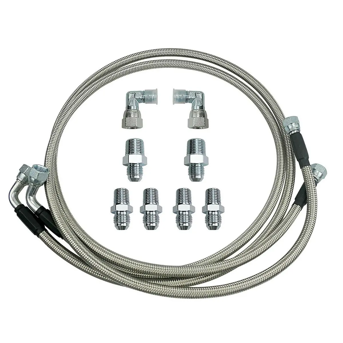Flexible Ss Braided Transmission Cooler Hose Line Gm Chevy 1995 & Older 4L80e 1