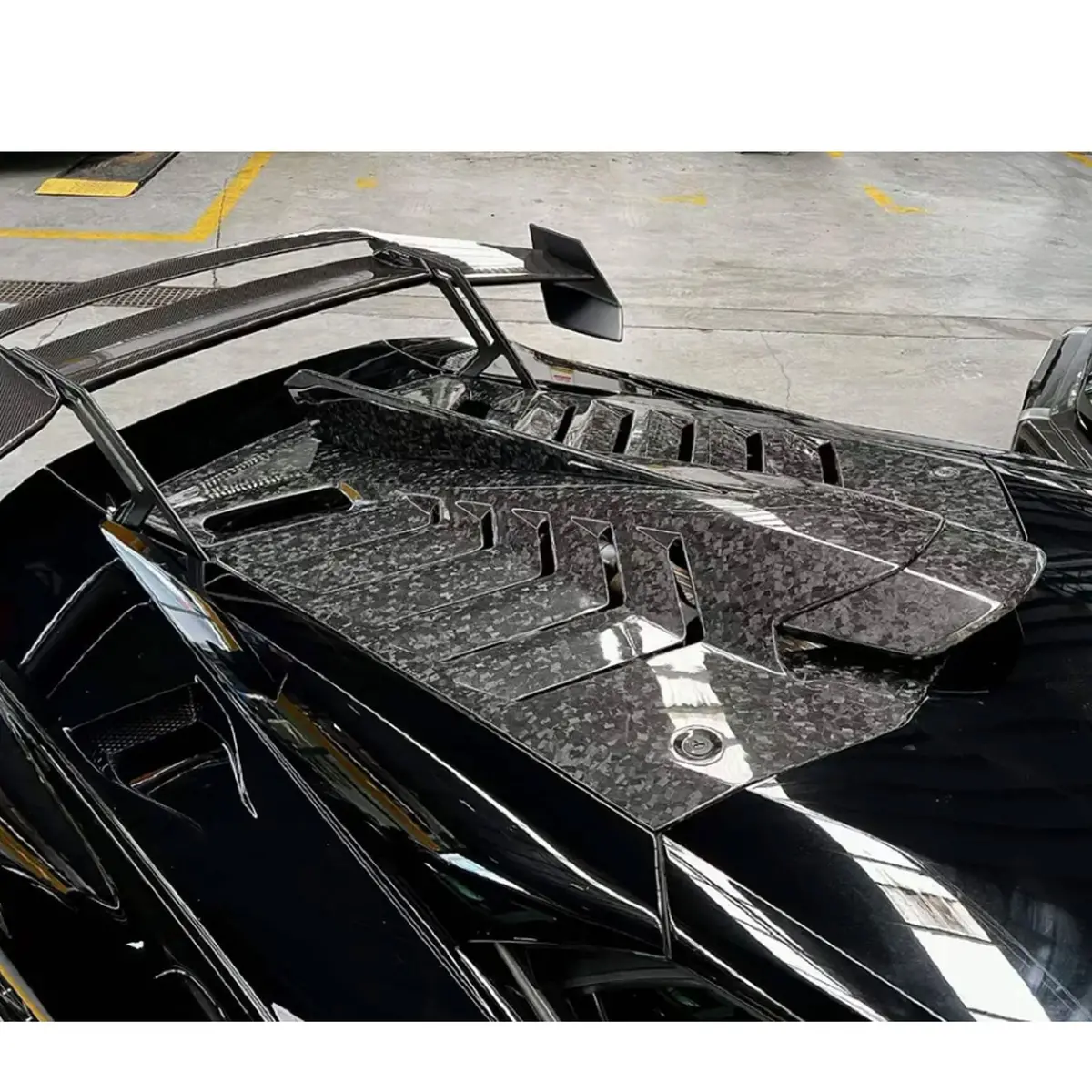 Sto Style Carbon Fiber Engine Hood For Lamborghini Huracan Lp580 Lp610 Evo 1