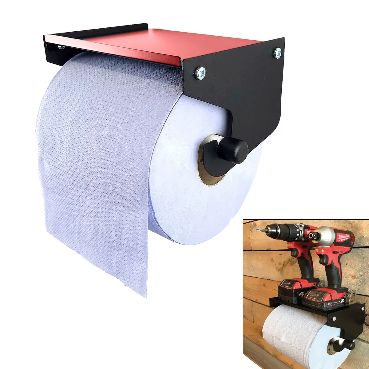 Heavy Duty Metal Blue Roll Holder Wall Mounted Galvanized Paper Towel Dispenser 1