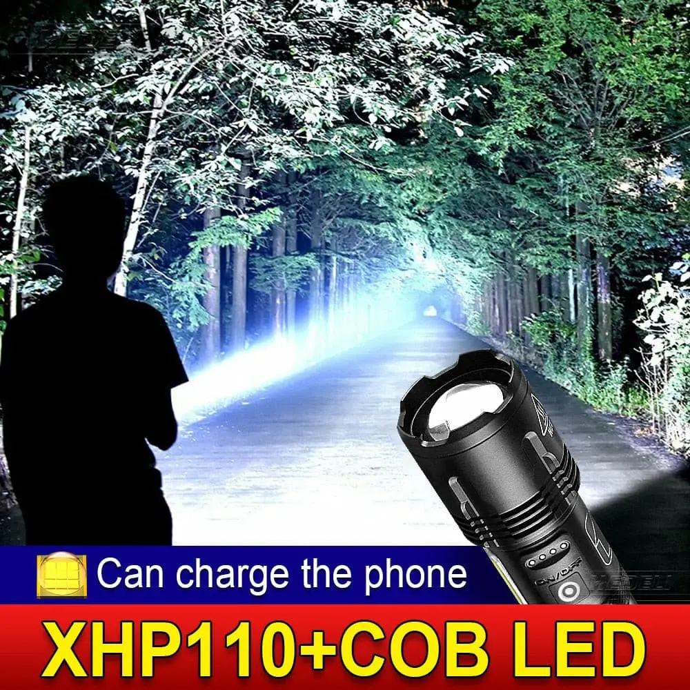 Bbx510 Flashlight Xhp110 W/Cob Led On Side And 26650 Battery 1