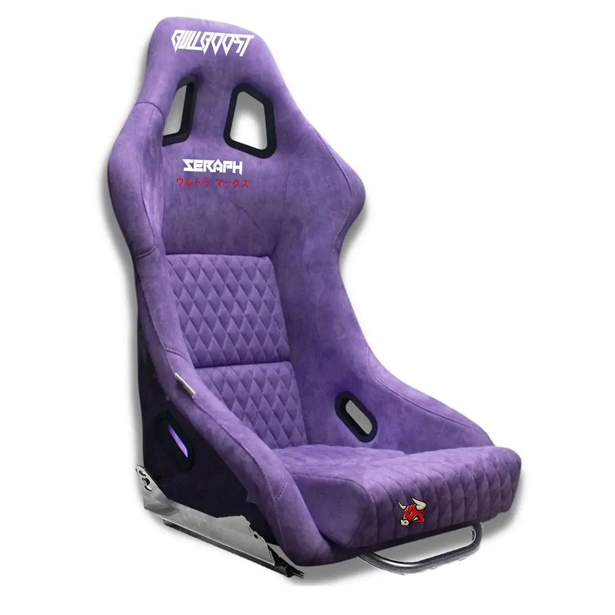 Purple Bull Boost Adjustable Racing Lowered Ultra Max Bucket Seat With Slider Rails 1