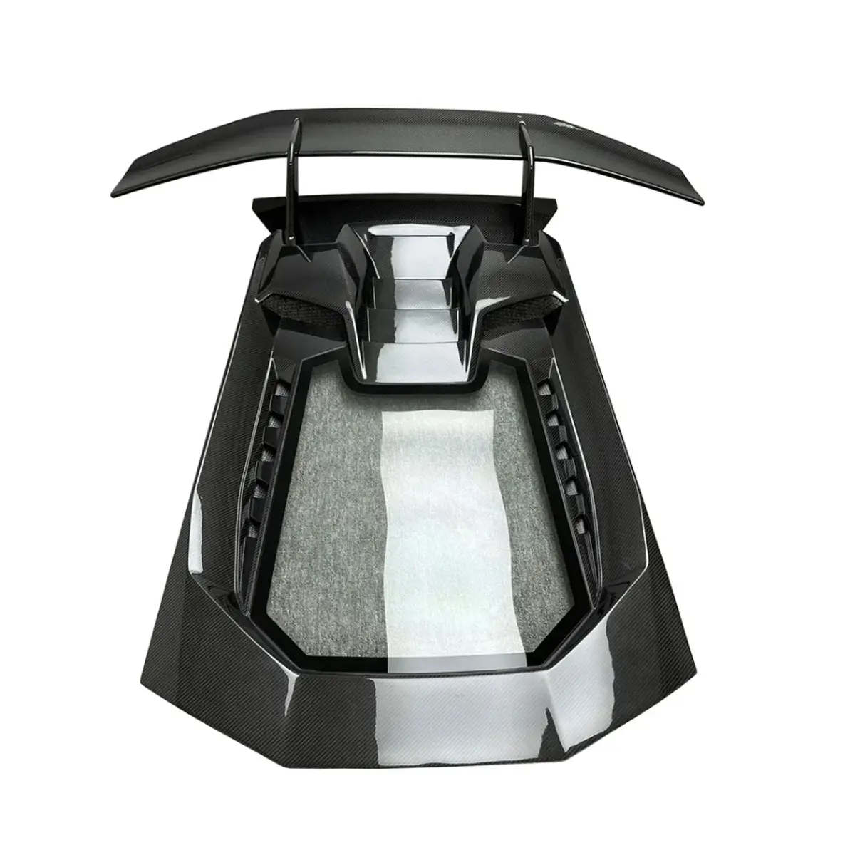 Performantstyle Dry Carbon Fiber Engine Hood With Rear Wing For Lamborghini Huracan Lp580 Lp610 1