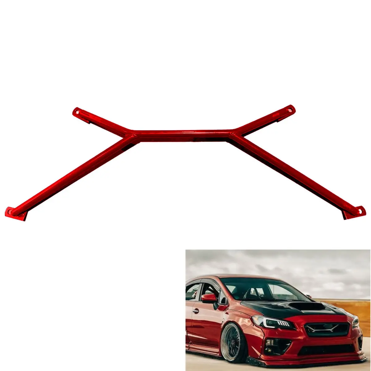 Half Front Chassis Brace For Subaru Wrx Sti 15-21 Reinforcement Bar 1