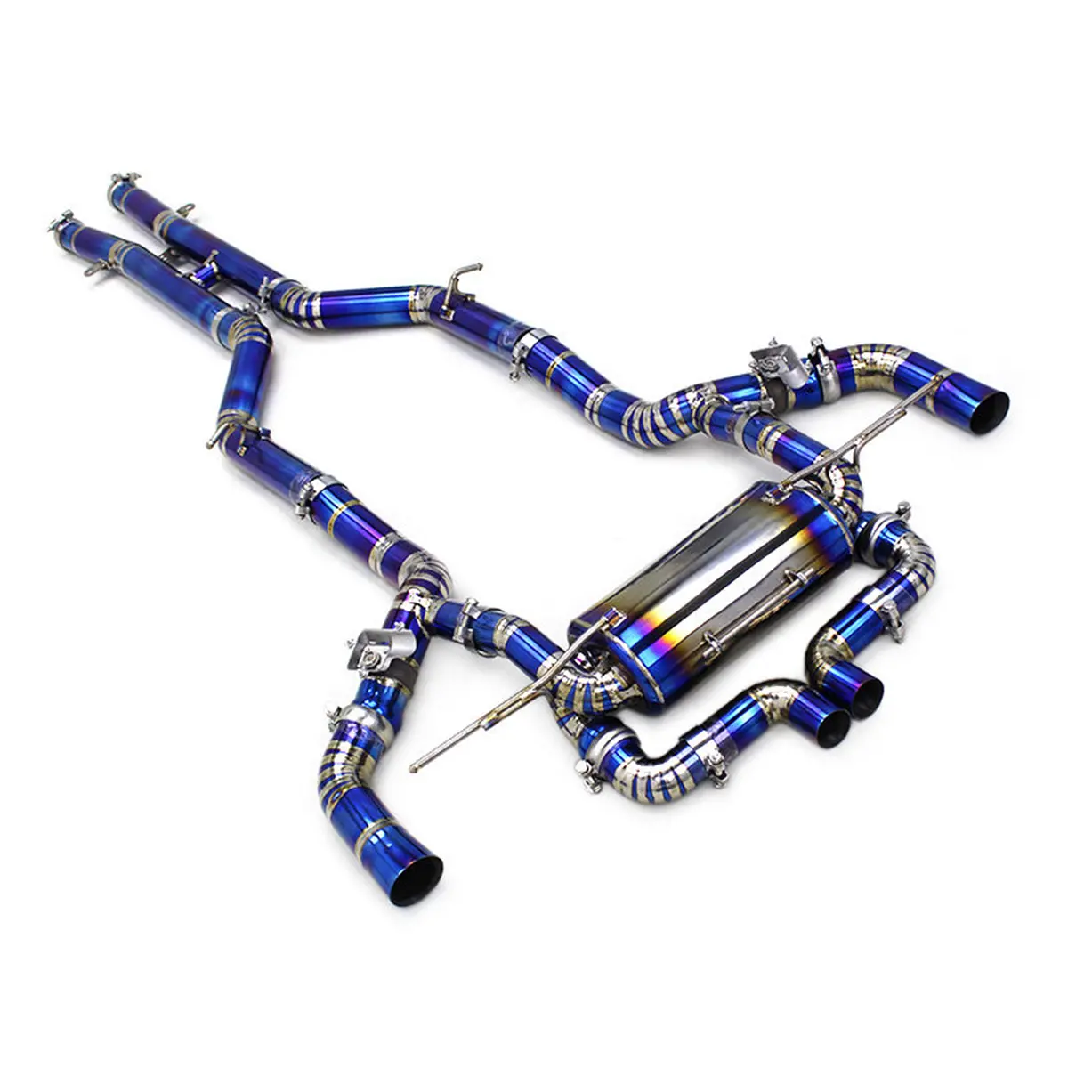 Titanium Valved Catback Exhaust System For Mercedes Benz Amg Gt R C190 4.0T 1