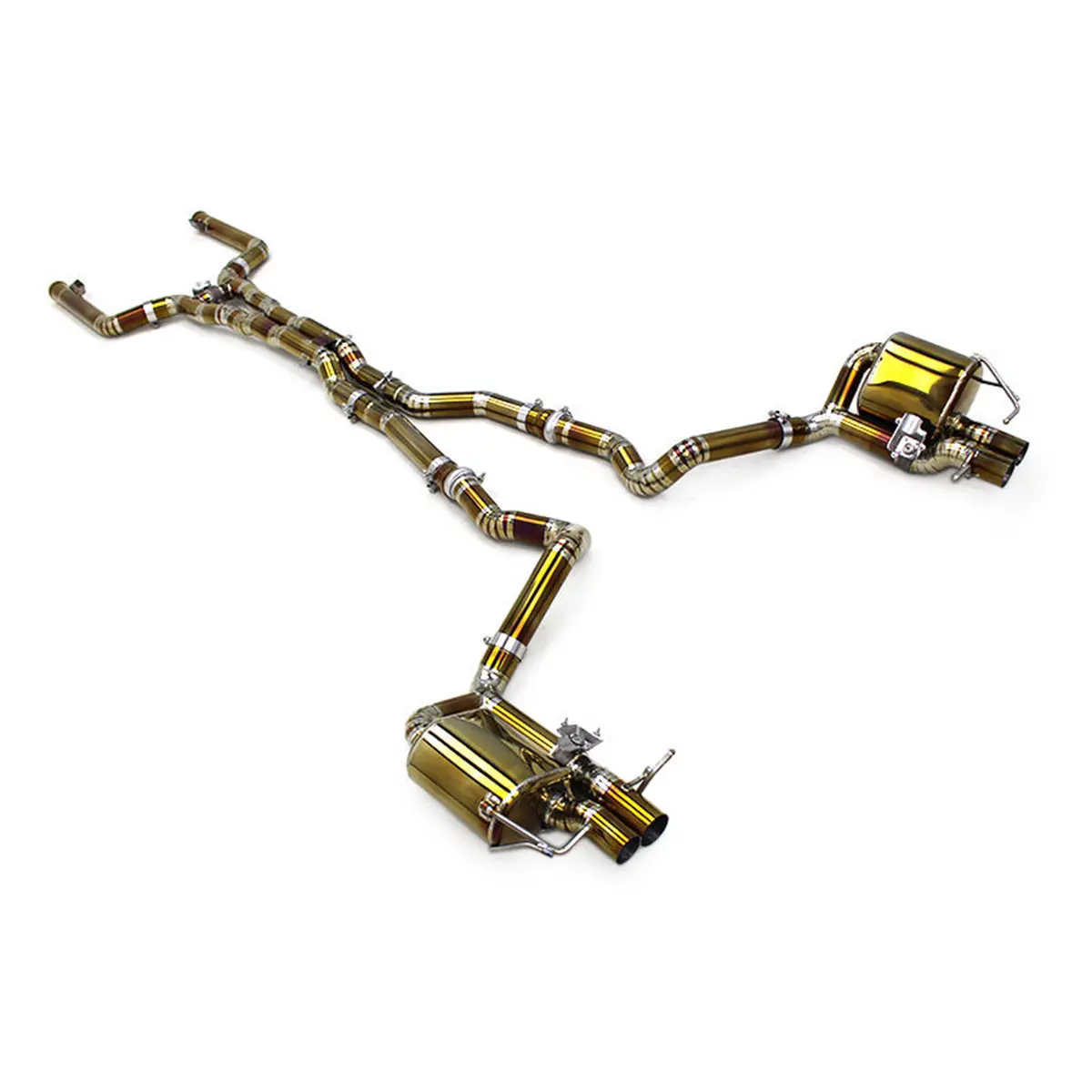 Titanium Valved Catback Exhaust System For Mercedes Benz C63 Amg W205 4.0T 1