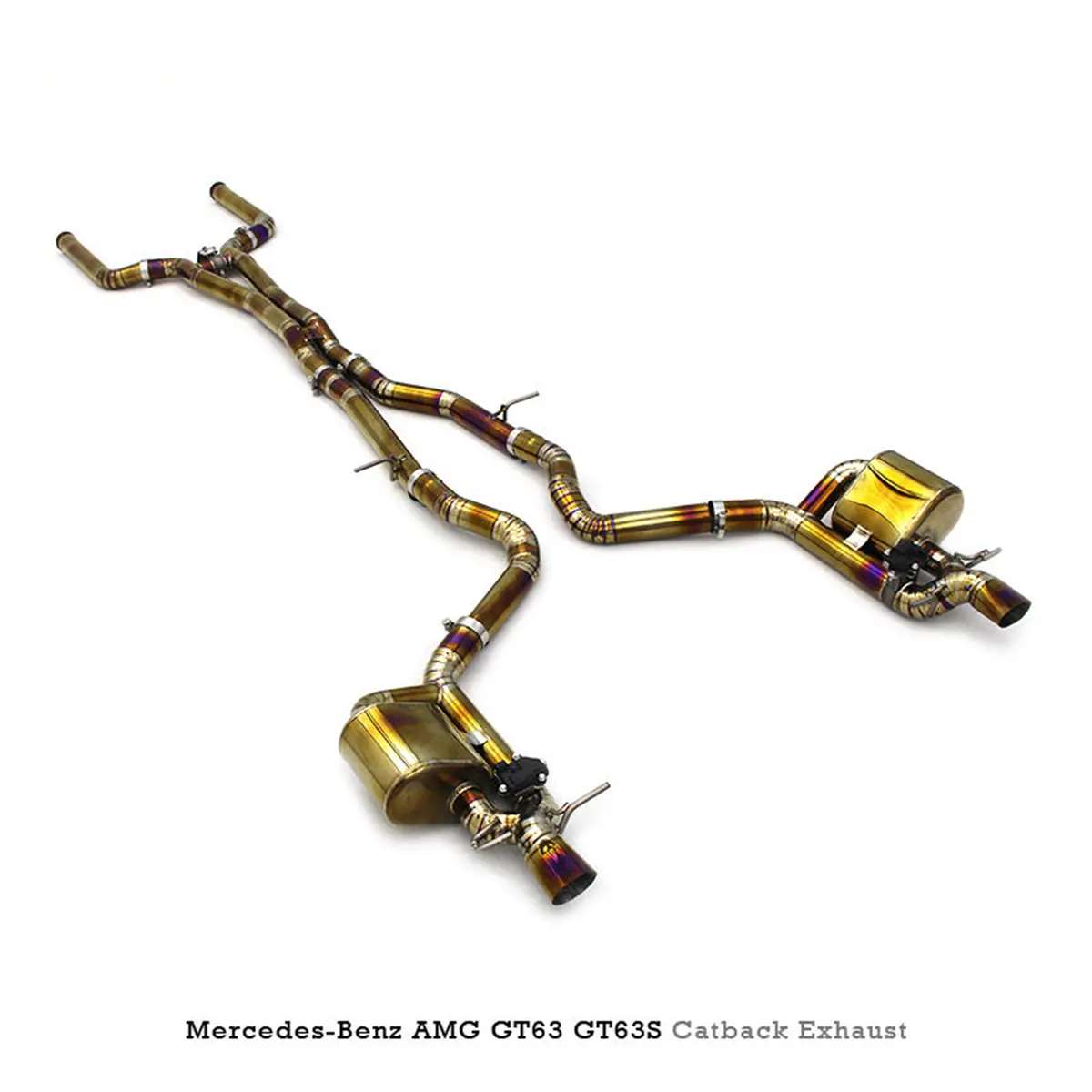 Titanium Valved Catback Exhaust System For Mercedes Benz Amg Gt63 Gt63s X290 4.0T 1