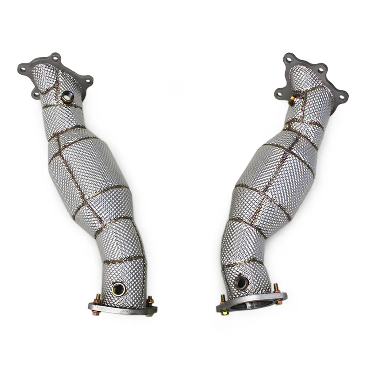High‑Flow Catted Stainless Steel Downpipe With Heat Shield For Nissan Gt‑R R35 3.8Tt 1