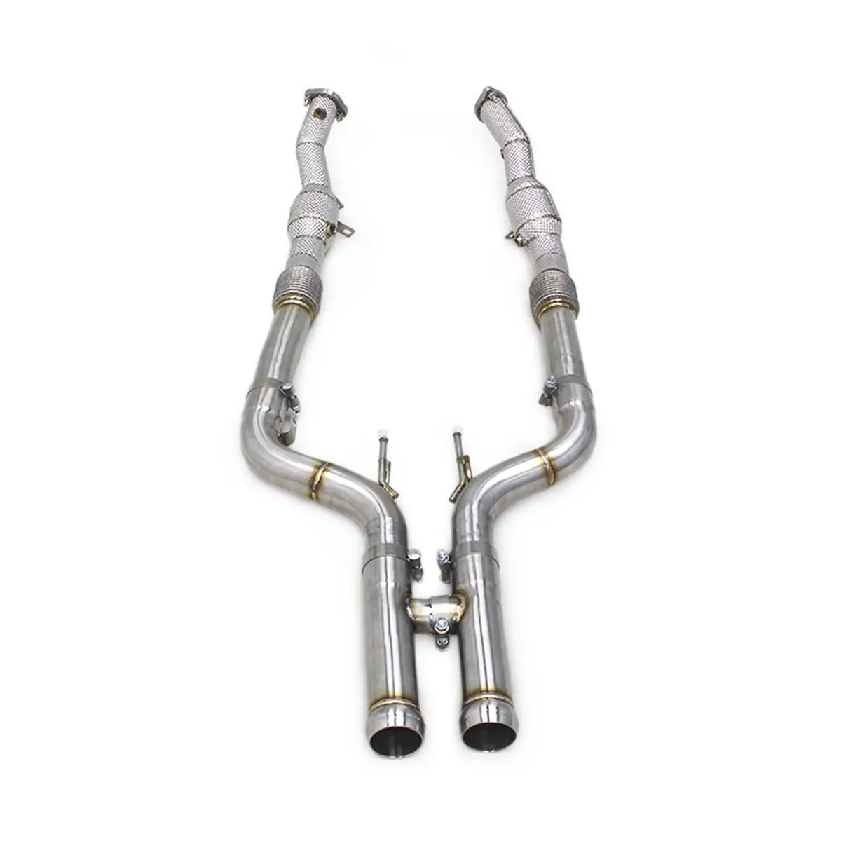 High‑Flow Catted Stainless Steel Downpipe For Mercedes Benz S63 Amg W222 5.5T 1