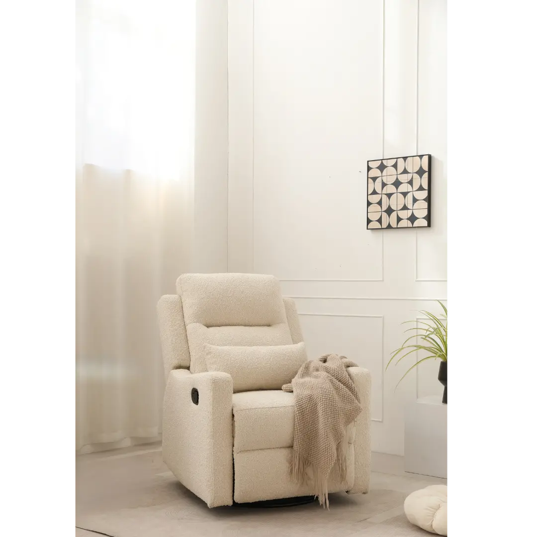 Cocoon Rio Recliner Glider Chair In Boucle 1