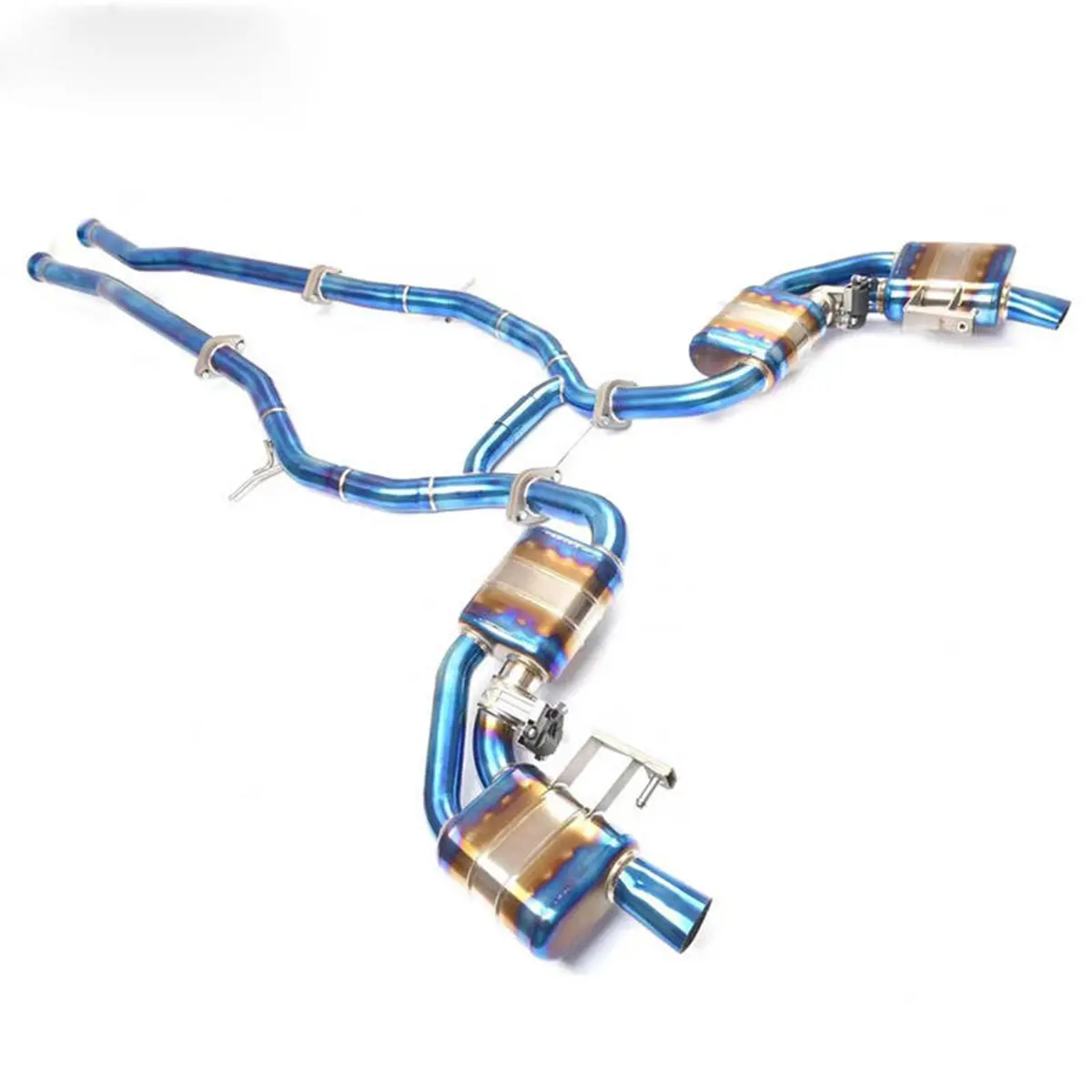 Titanium Valved Catback Exhaust System For Mercedes Benz S63 S63 Coupe C217 5.5T 1