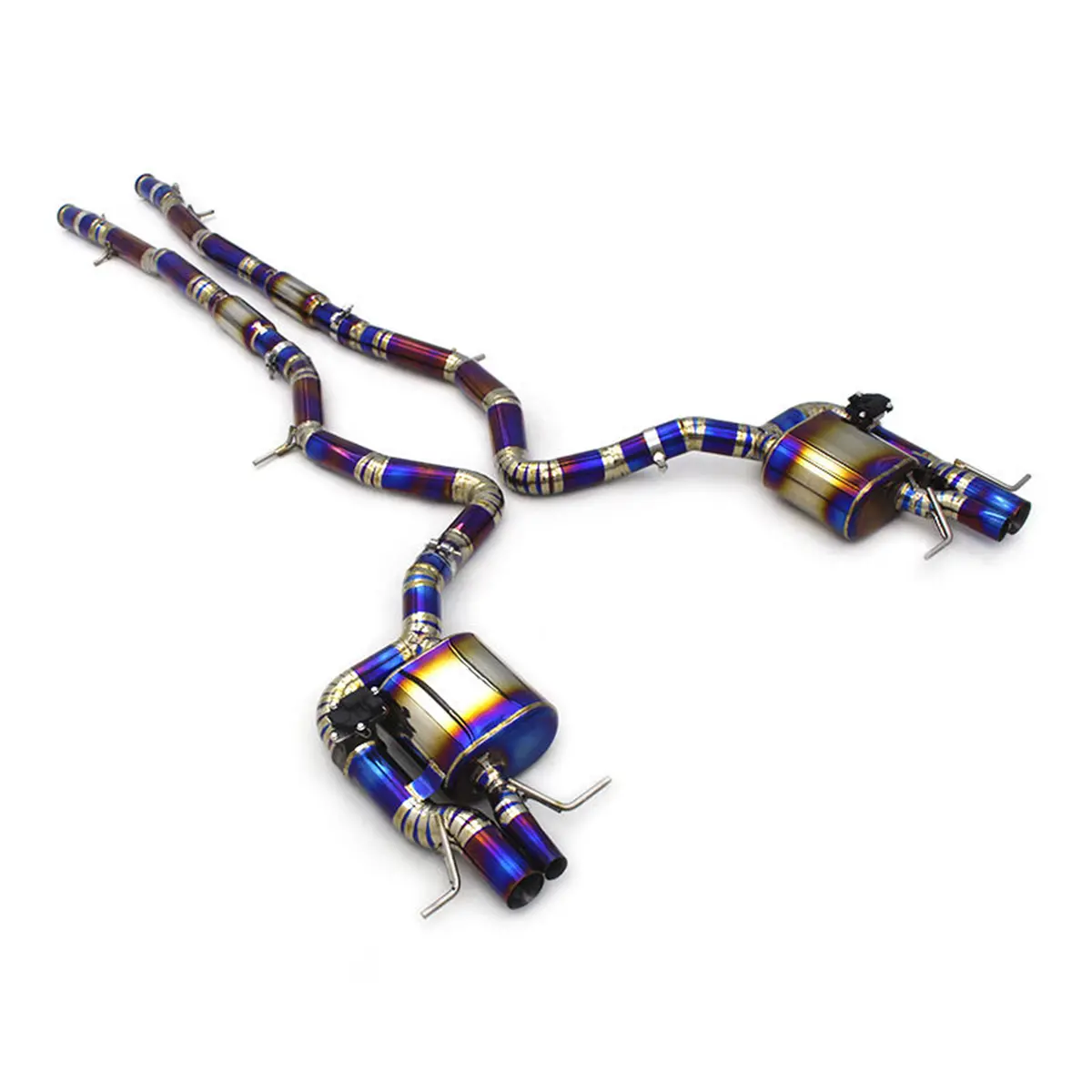 Titanium Valved Catback Exhaust System For Mercedes Benz S550 S500 S63 Amg W222 4.7T 5.5T 1