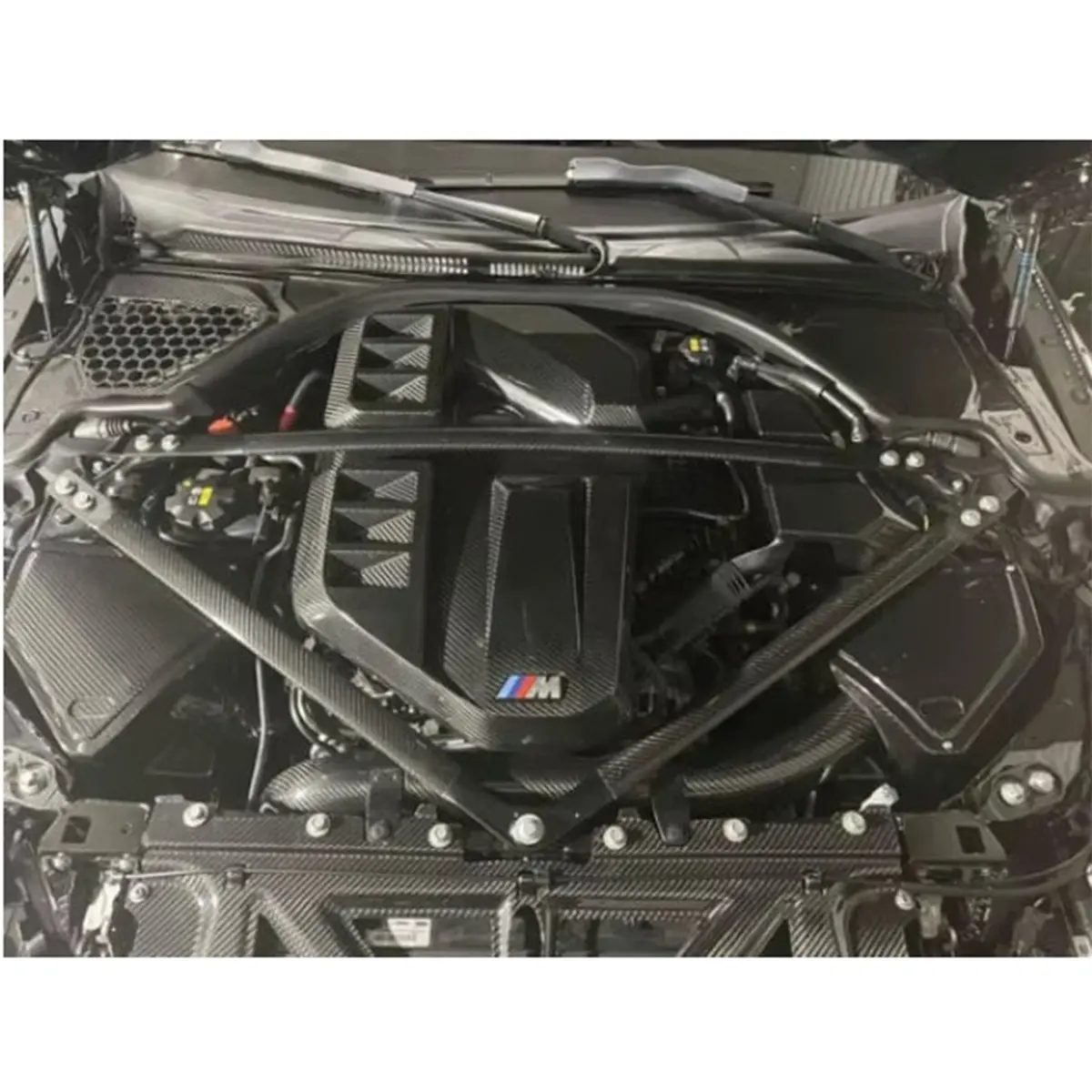Carbon Fiber Engine Strut Brace Bar For Bmw G80 M3 G82 G83 M4 1