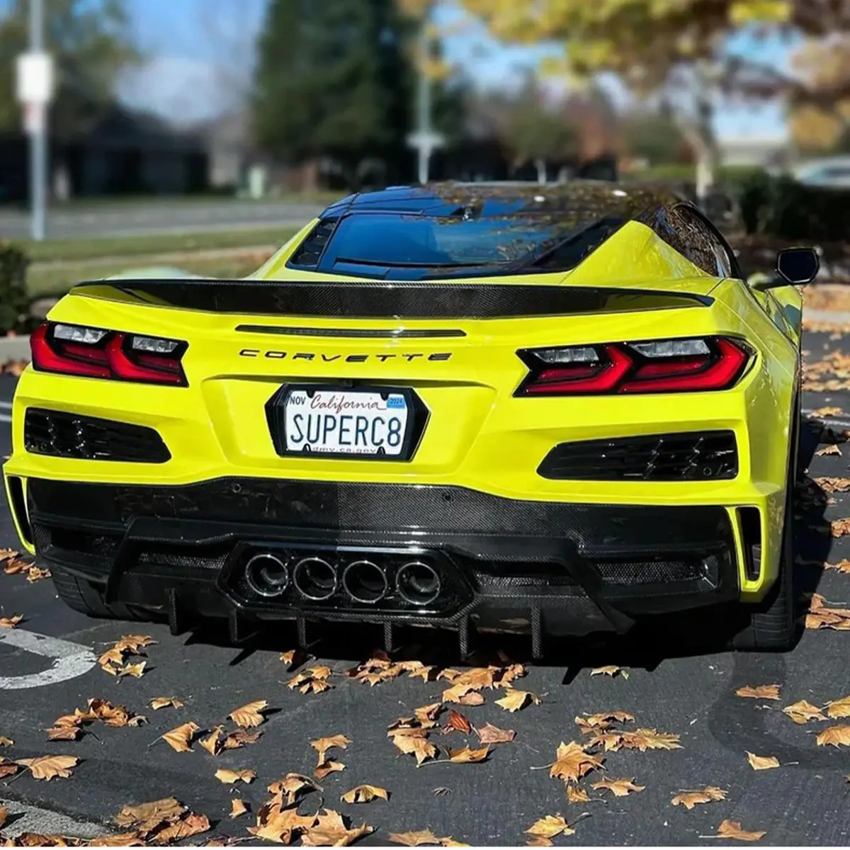 Dry Carbon Fiber Rear Diffuser For Chevrolet Corvette C8 Z06 Zr1 1