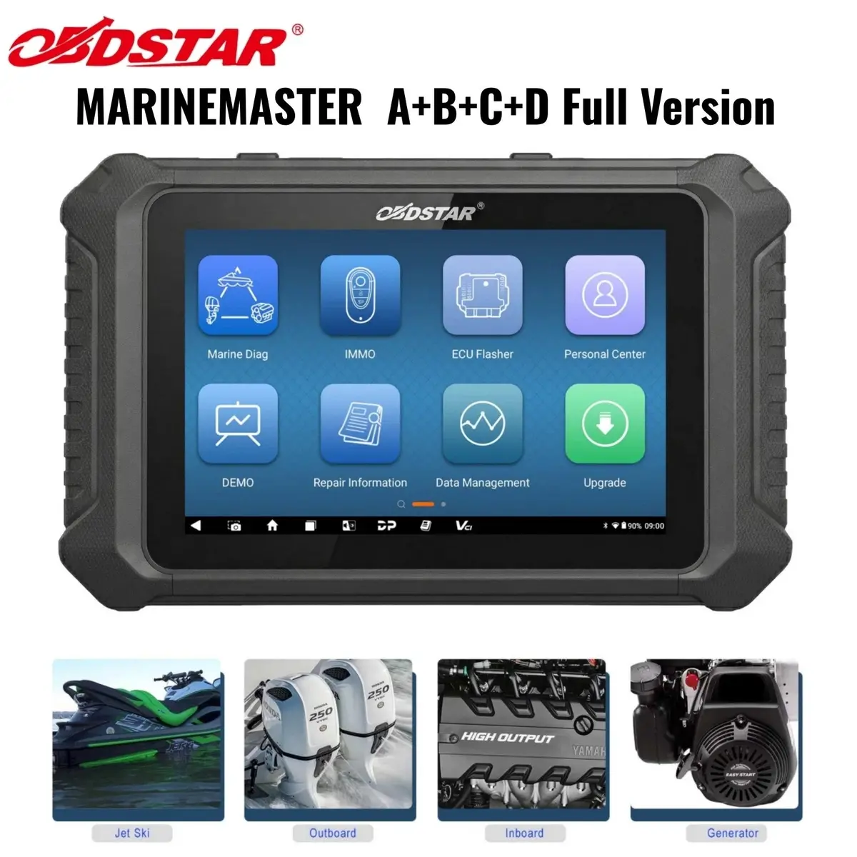 Obdstar Marinemaster A+B+C+D Full Version Marine Diagnostic Tool For Jet Ski/ Outboard/ Inboard/ Generator 1