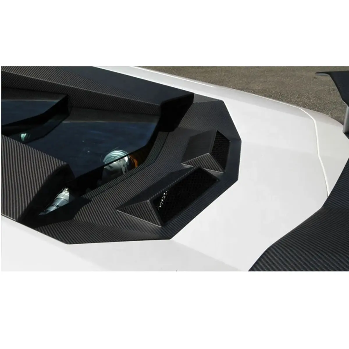 Nt Style Dry Carbon Fiber Engine Bonnet Air Intake Panel For Lamborghini Aventador 1