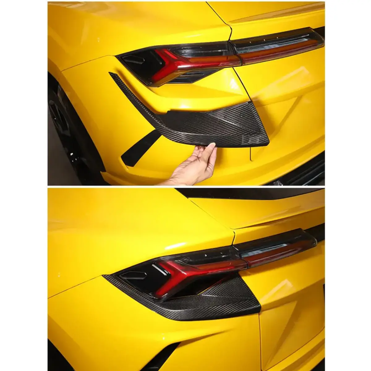 Dry Carbon Fiber Tail Light Trim For Lamborghini Urus 1