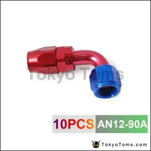 10Pcs /Set 90Degree High Performance An12 Hose End Fitting Aluminum Oil Cooler Hose Fitting  An12-90A 1