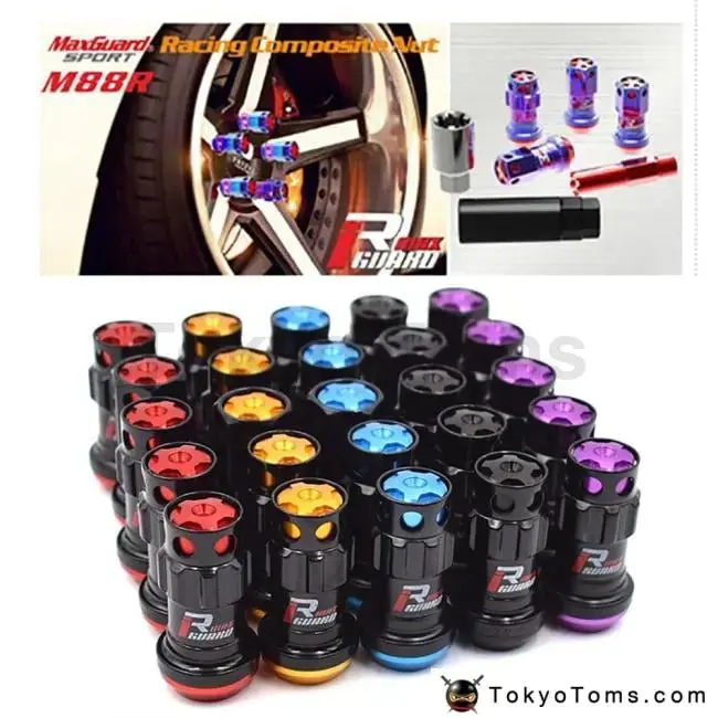 R40 Style Racing Composite 44Mm M12x1.5/1.25 Wheel Rims Lug Nuts 20Pcs/Set Car Accessories 1
