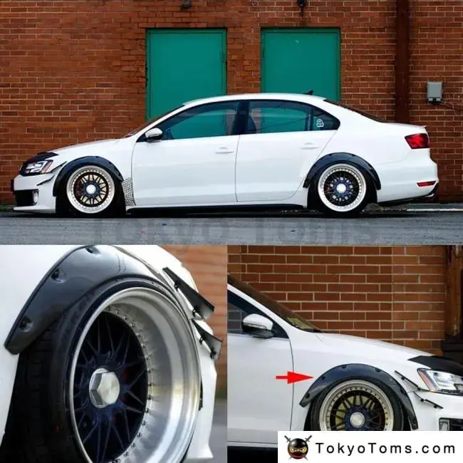 Universal Car Fender Flares Arch Wheel Eyebrow Protector Mudguards Sticker 4Pcs/Set 1