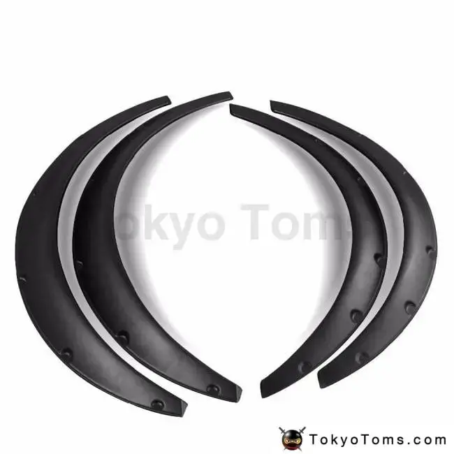 Universal Car Fender Flares Arch Wheel Eyebrow Protector Mudguards Sticker 4Pcs/Set 2