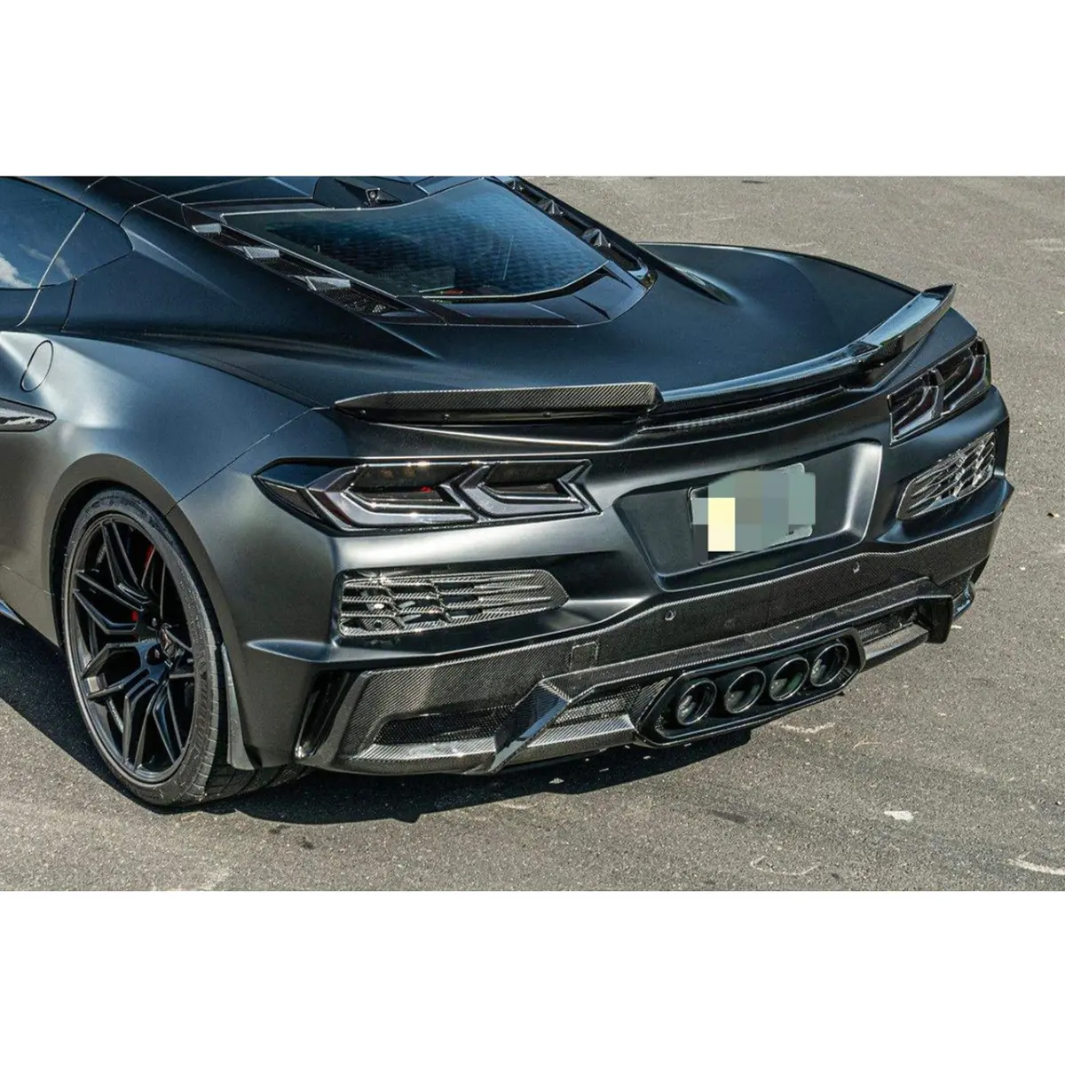 Dry Carbon Fiber Oe Style Rear Trunk Spoiler For Chevrolet Corvette C8 Z06 E-Ray 1