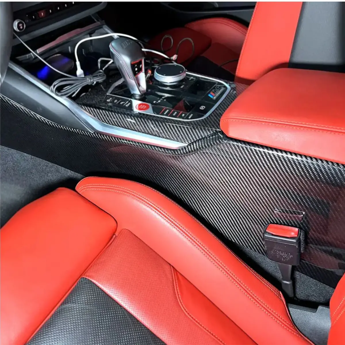 Carbon Fiber Center Console Cover For Bmw G80 G81 M3 G82 G83 M4 G87 M2 1