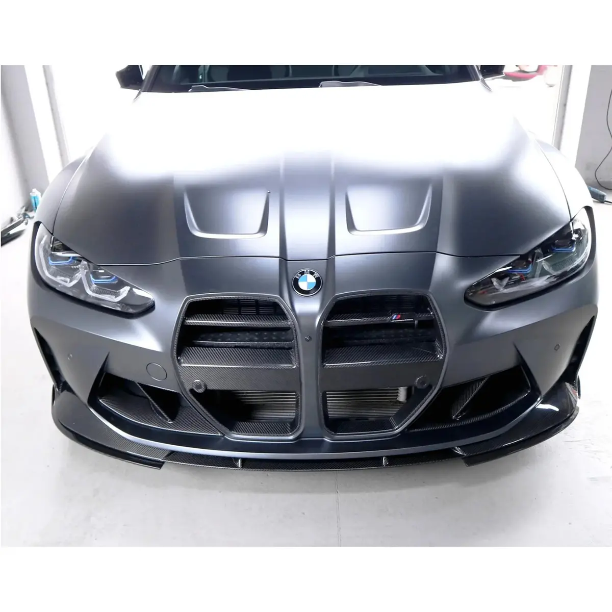 3D Style Dry Carbon Fiber Front Lip (Oem Mount) For Bmw G80 M3 G82 G83 M4 1