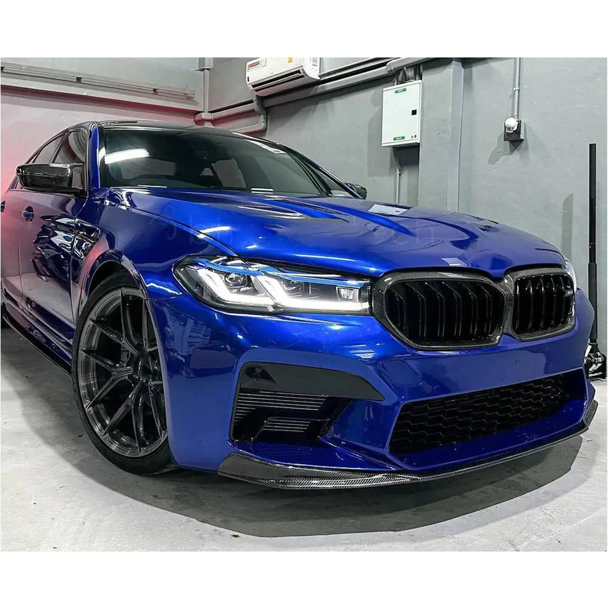 Carbon Fiber Cs Style Front Lip For Bmw F90 M5 Lci 1