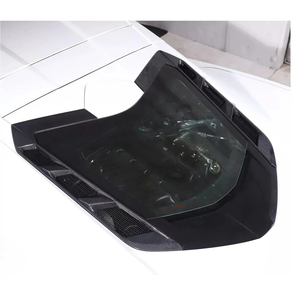 Carbon Fiber Rear Window Trim Cover Set For Chevrolet Corvette C8 Coupe 1