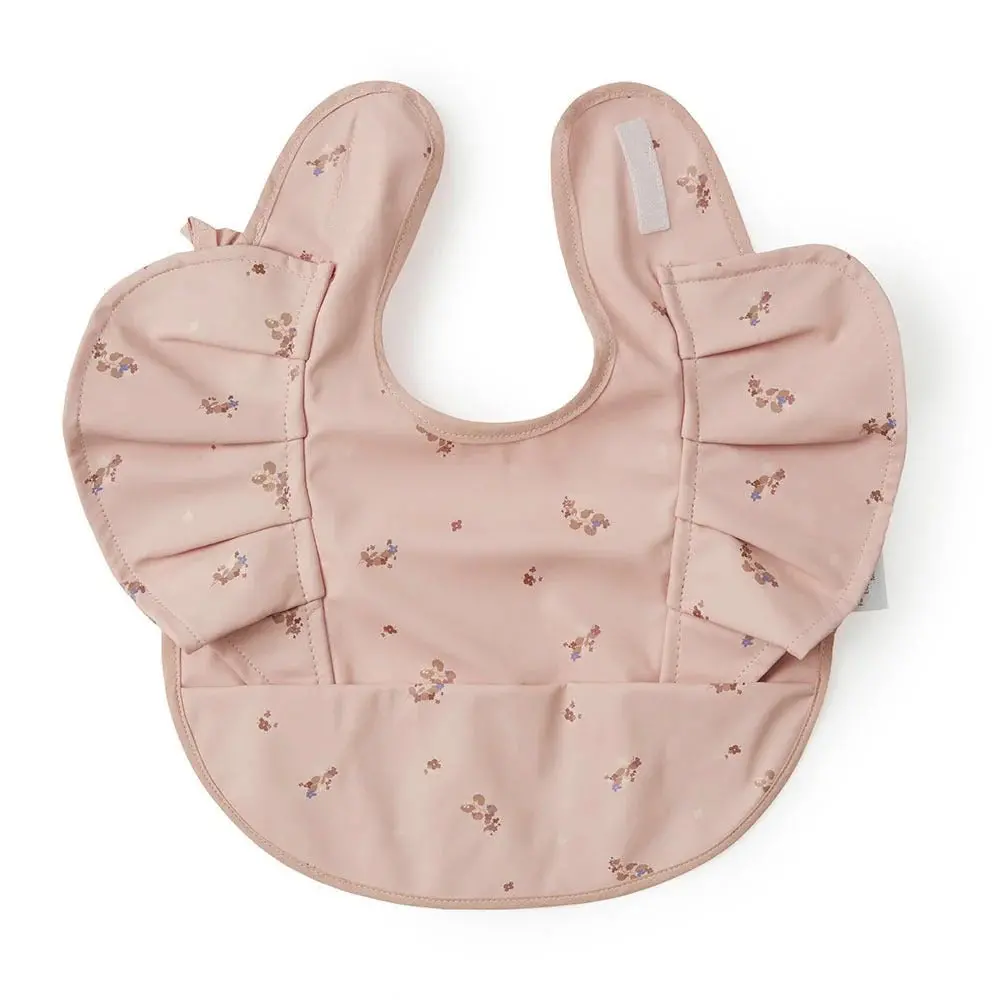 Posy Waterproof Frill Snuggle Bib 1