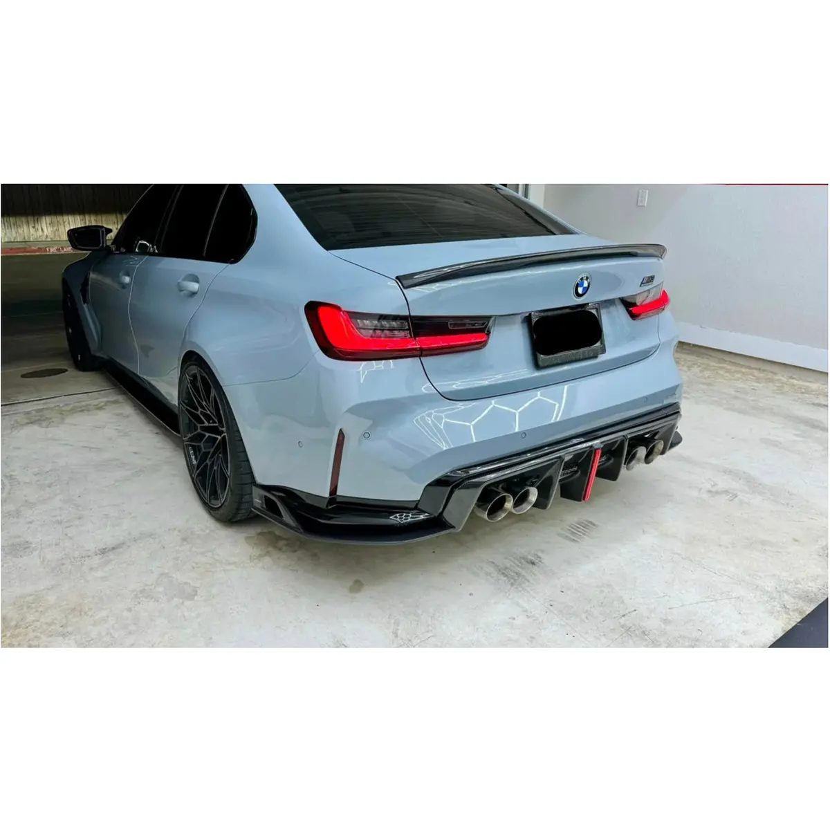 Carbon Fiber Rear Diffuser Brake Light V1 For Bmw G80 M3 G82 G83 M4 1