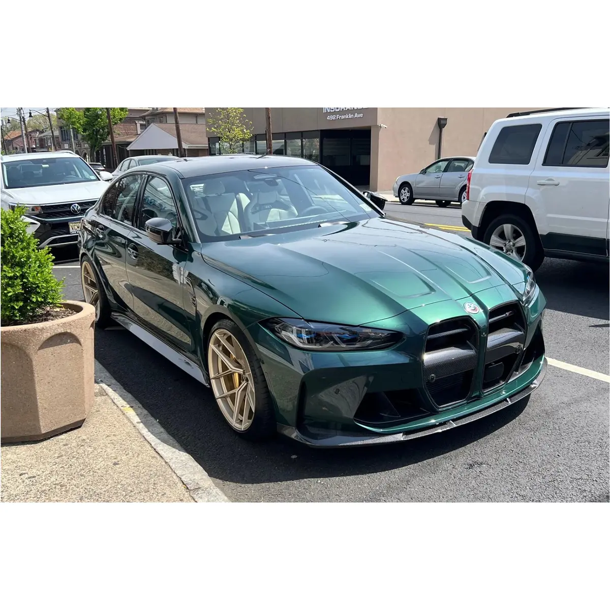3D Style Carbon Fiber Front Lip For Bmw G80 M3 G82 G83 M4 1