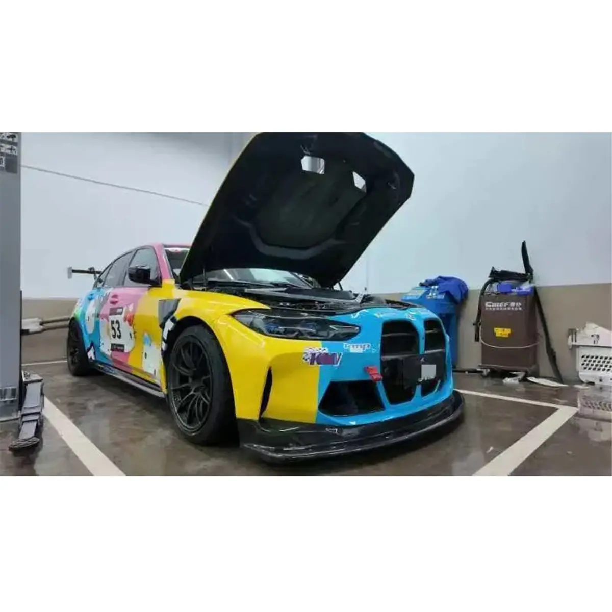 Gt4 Carbon Fiber Front Lip For Bmw G80 G81 M3 G82 G83 M4 1
