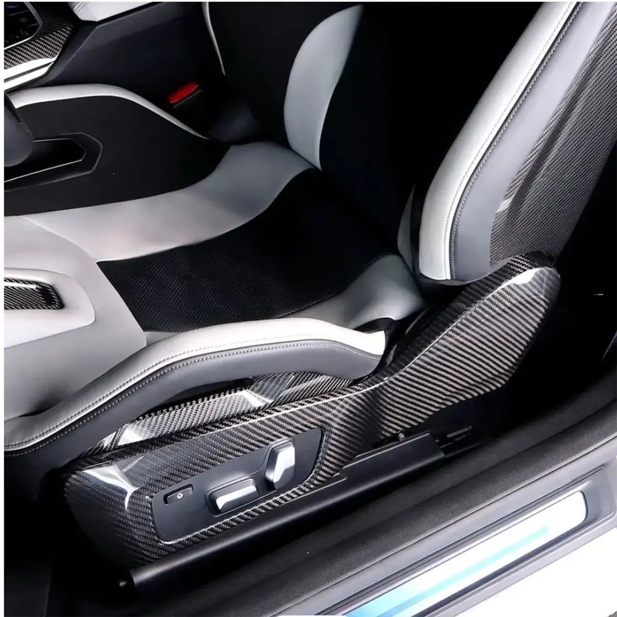 Carbon Fiber Seat Trim Cover For Bmw G80 M3 G82 G83 M4 1
