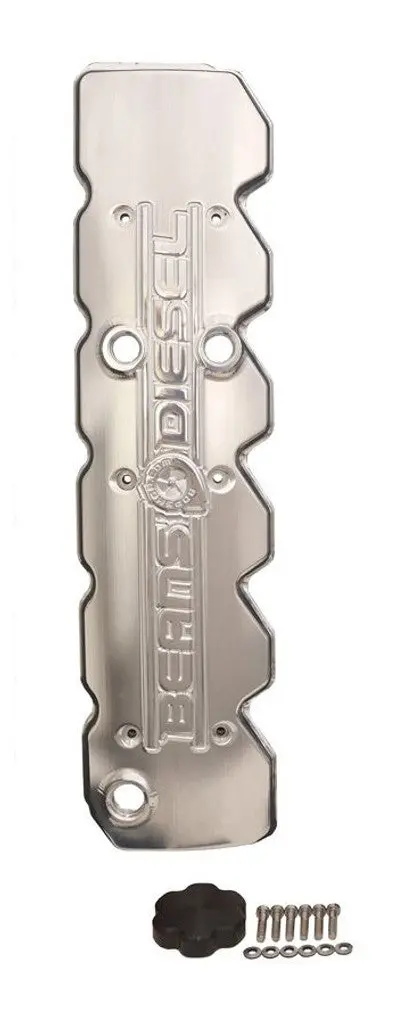 Bean Machine 03-05 Cummins Billet Rounded Top Valve Cover W/Dual Ccv Outlets With Oil Cap Cover 1