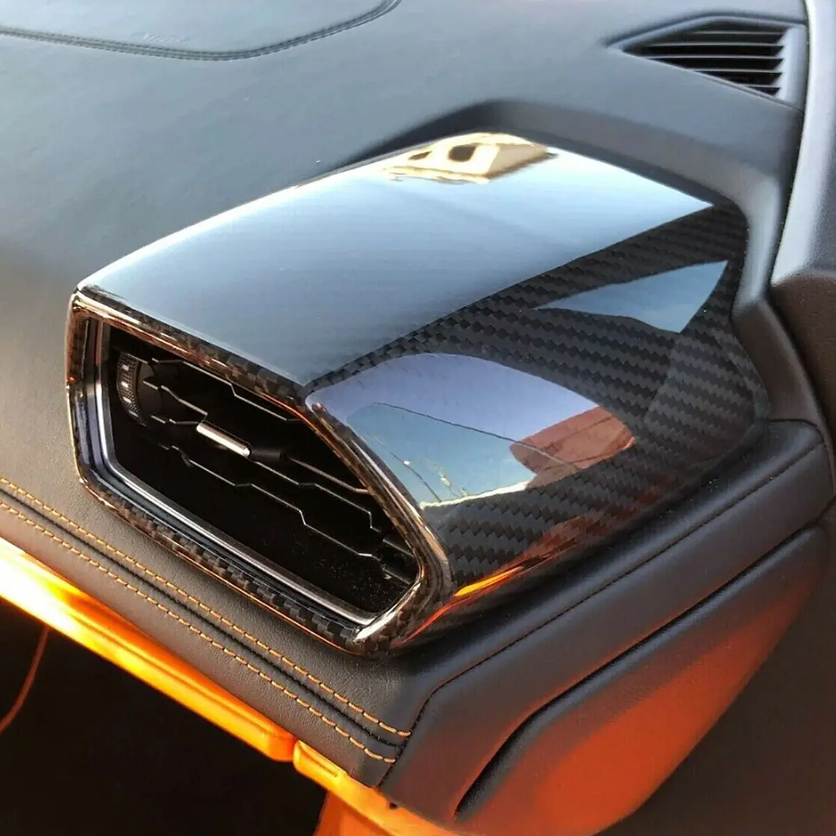 Carbon Fiber Air Vent Ac Trim Replacement Set For Lamborghini Huracan 1