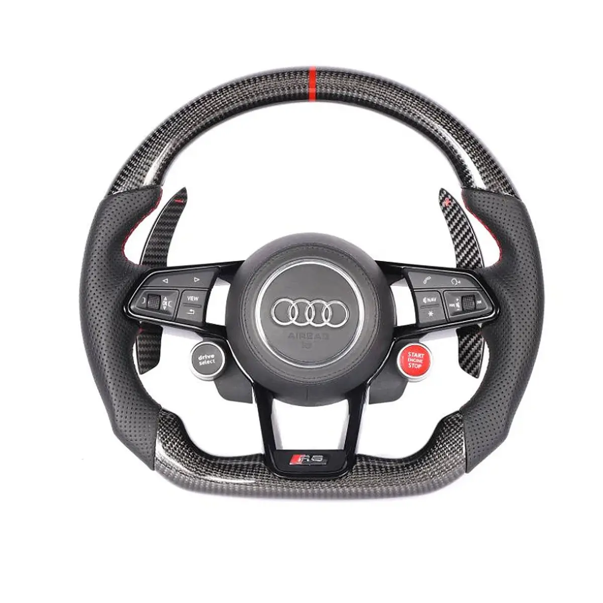 Carbon Fiber Steering Wheel Replacement For Audi R8 1