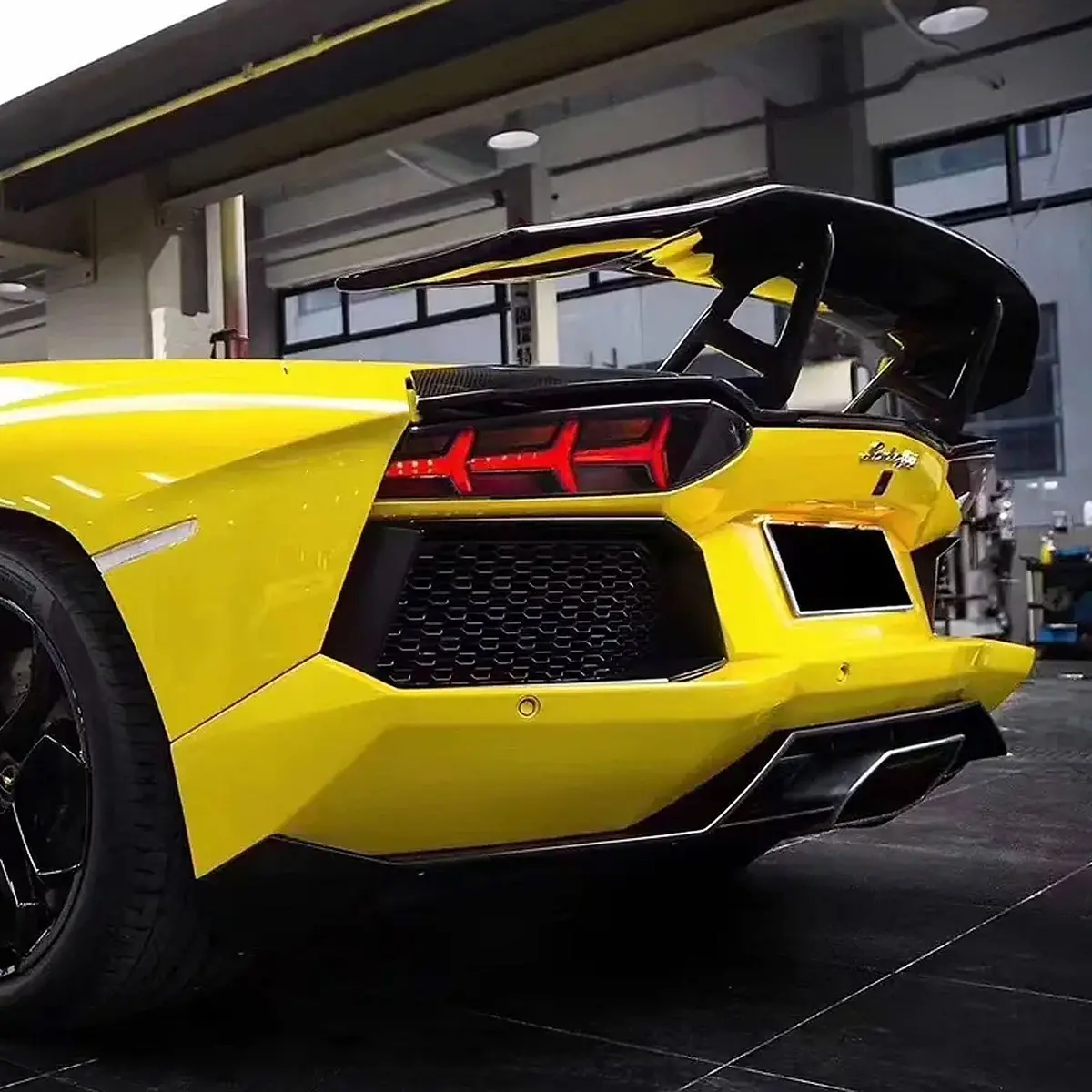 Carbon Fiber Aero Rear Wing For Lamborghini Aventador Lp700 Lp750 1