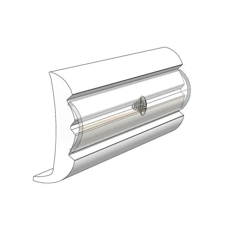 Taco Marine White Pvc Flexible Rub Rail 1-5/8" X 5/8" X 60' V11-9798Wha60d 2