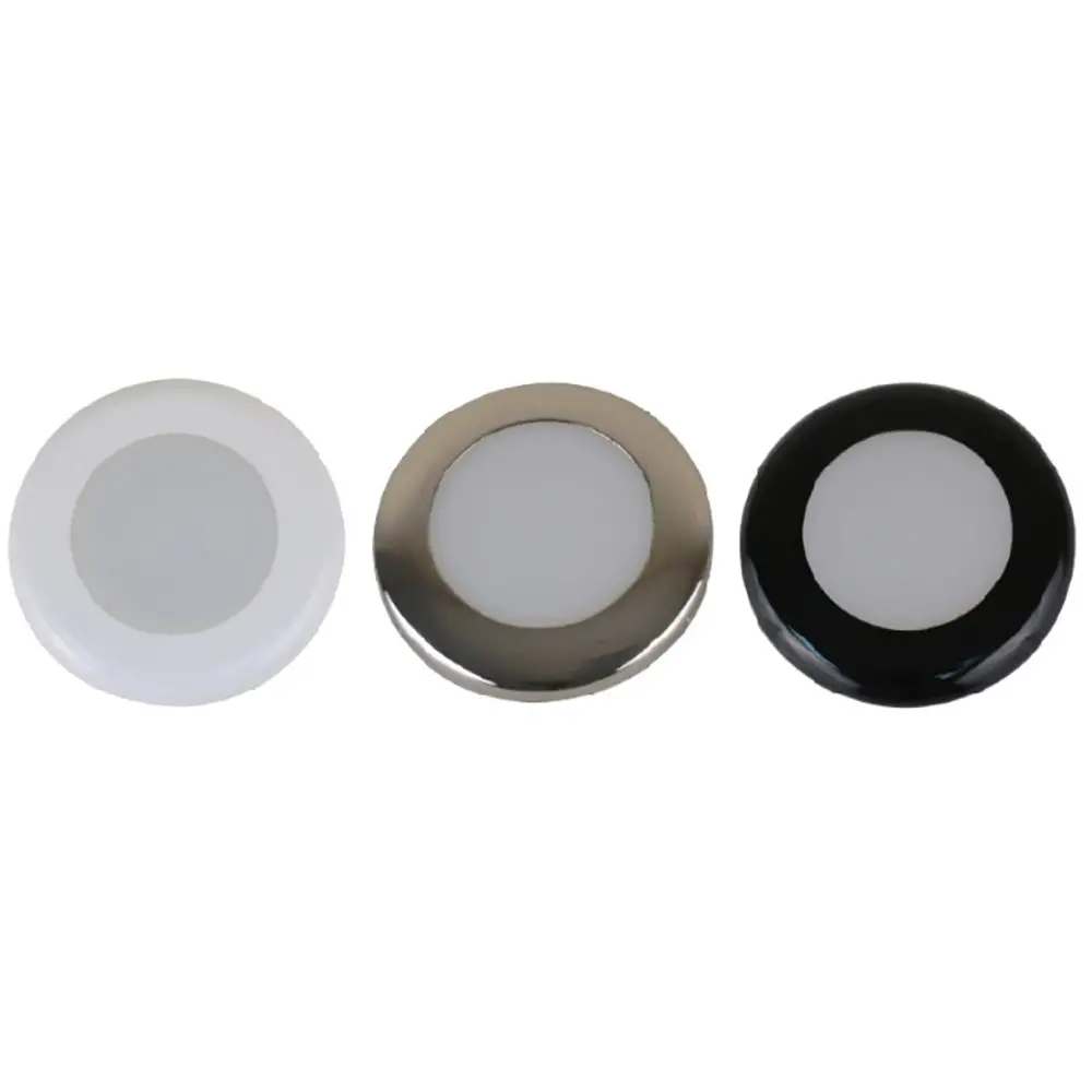 Scandvik A3c Downlight Kit - Warm White W/Ss, White,  Black Trim Rings [41290P] 1