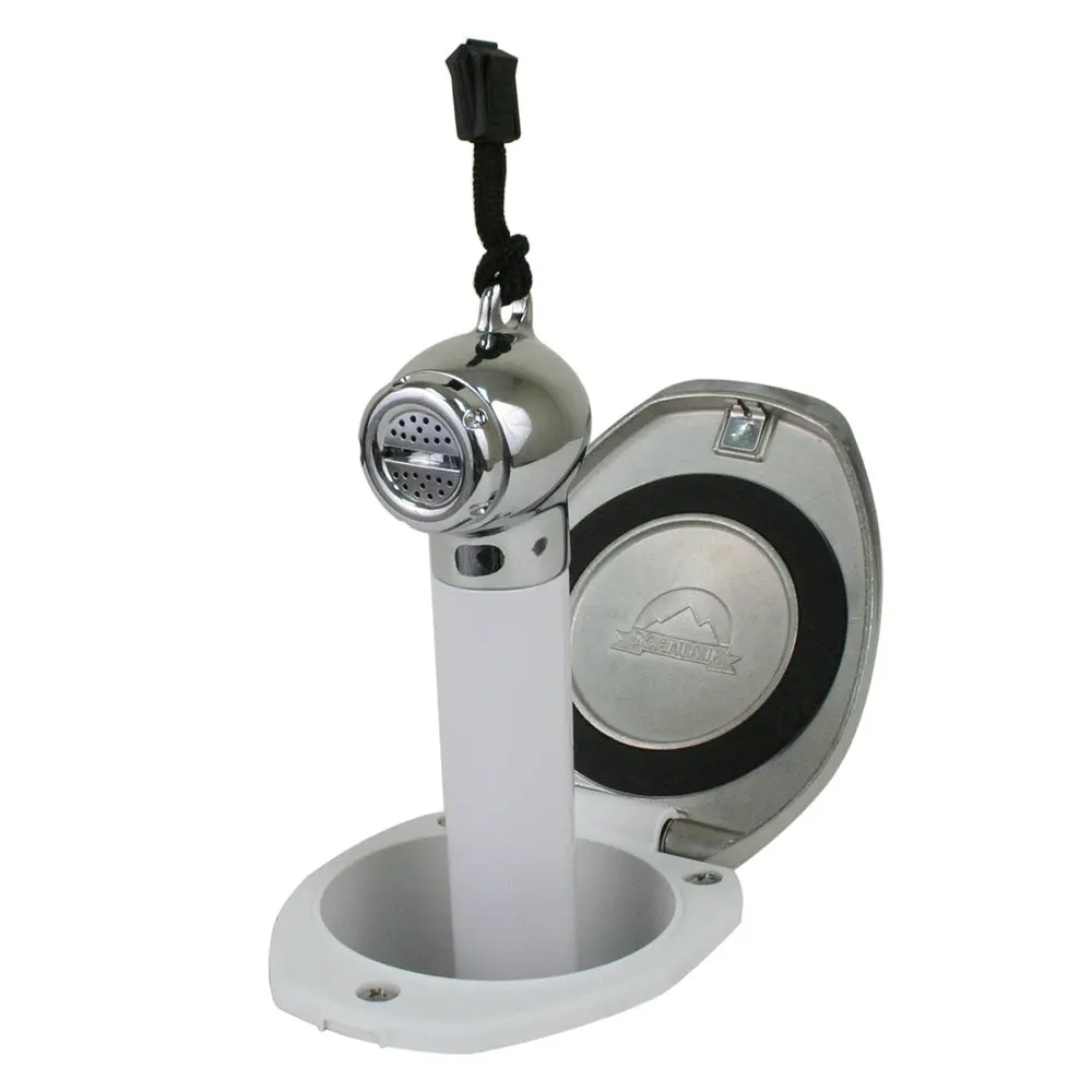 Scandvik White  Ss Recessed Transom Shower Handle/Hose - Vertical/Horizontal Mount - 6 Hose [12131] 1