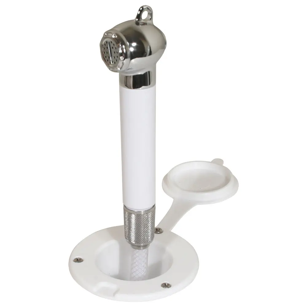 Scandvik Recessed Transom Shower W/6 Hose - White [10055P] 1