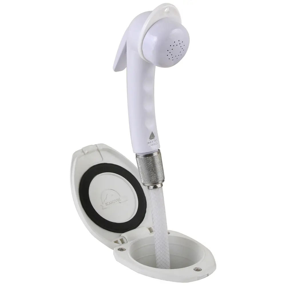 Scandvik Recessed Shower W/6 White Hose - Euro Trigger Sprayer [12107P] 1