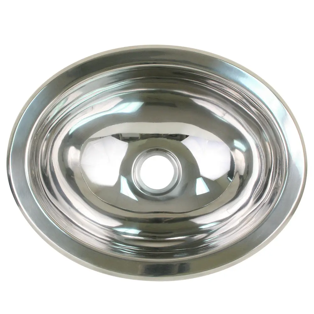Scandvik Polished Ss Oval Sink - 13.25" X 10.5" [10280] 1
