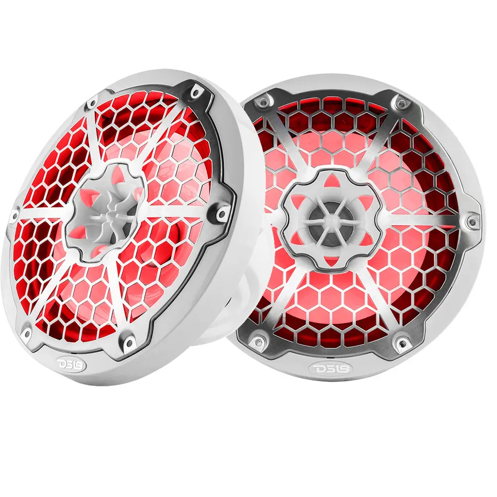 Ds18 New Edition Hydro 8" 2-Way Marine Speakers W/Rgb Led Lighting 375W - White [Nxl-8M/Wh] 1