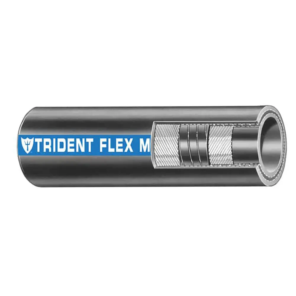 Trident Marine 1-1/4" X 50 Coil Flex Marine Wet Exhaust  Water Hose - Black [100-1146] 1