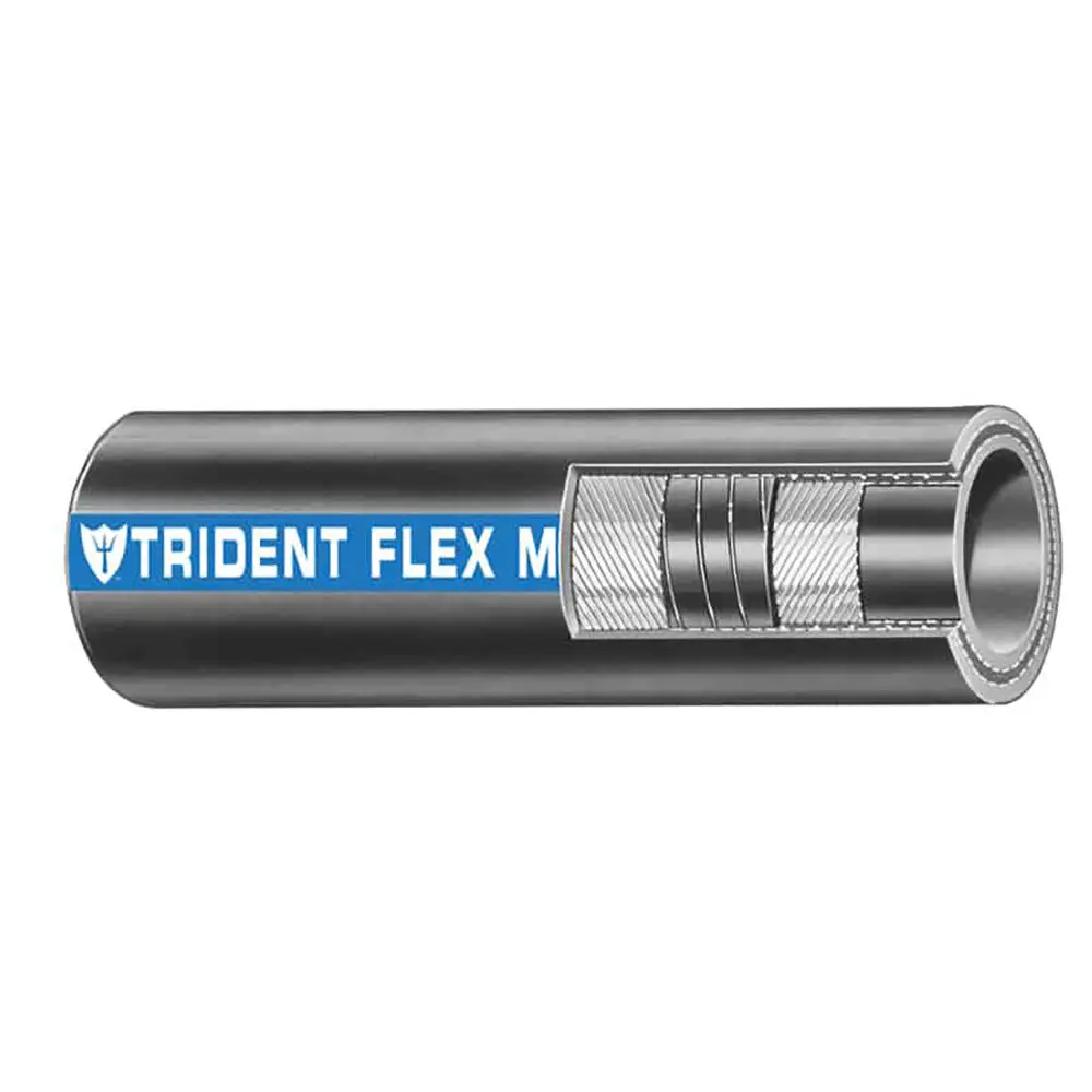 Trident Marine 1" X 50 Coil Flex Marine Wet Exhaust  Water Hose - Black [100-1006] 1
