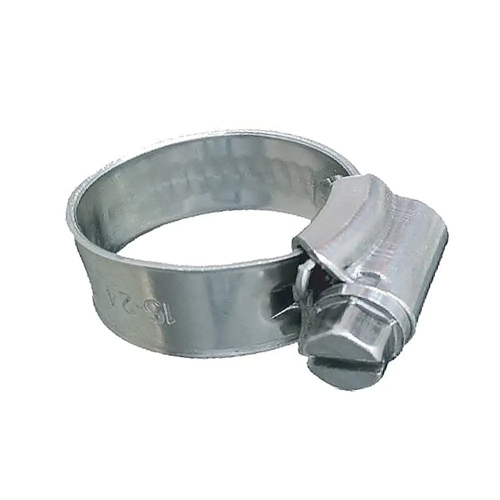 Trident Marine 316 Ss Non-Perforated Worm Gear Hose Clamp - 3/8" Band - (1-1/16"  1-1/2") Clamping Range - 10-Pack - Sae Size 16 [705-1001] 1