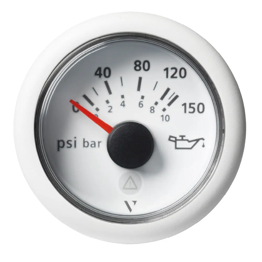 Veratron 52Mm (2-1/16") Viewline Engine Oil Pressure Gauge - 150 Psi - White Dial  Bezel [A2c59514202] 1